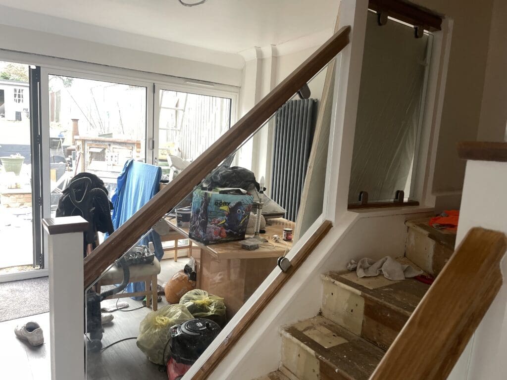 Timber Glass Balustrade staircase